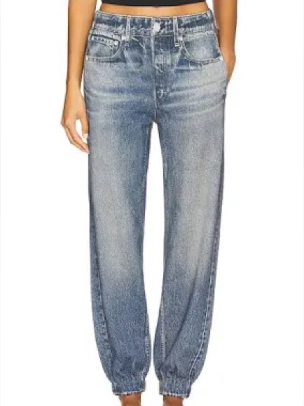 rag & bone Miramar Denim Print Terry Jogger Pants Size Small